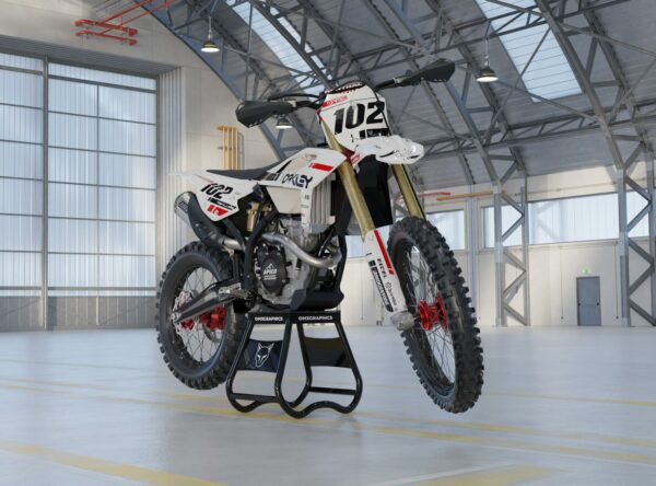 Kit déco motocross Beta - Split - Blanc Rouge Promo