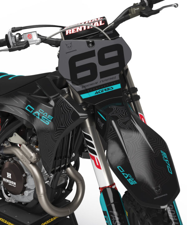 Kit déco motocross GasGas - Avenger - Bleu 2