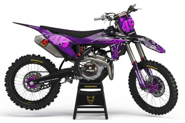 Kit déco motocross GasGas - Battalion - Violet