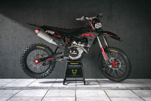 Kit déco motocross GasGas - Carbon - Rouge Promo