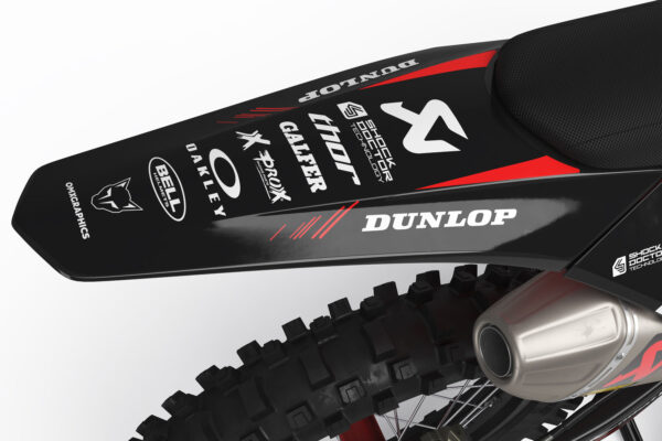 Kit déco motocross GasGas - Comet - Rouge 3