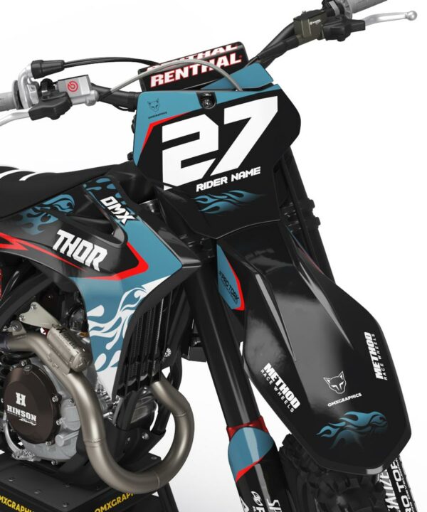 Kit déco motocross GasGas - Fury - Bleu 2