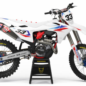 Kit déco motocross GasGas - Glitch - Rouge Bleu