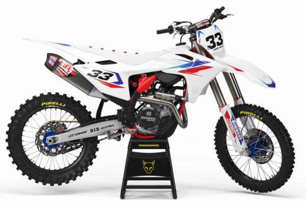 Kit déco motocross GasGas - Glitch - Rouge Bleu