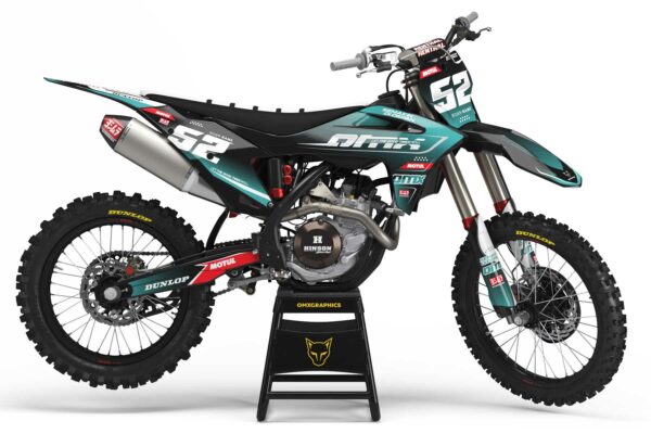 Kit déco motocross GasGas - Ominous - Bleu