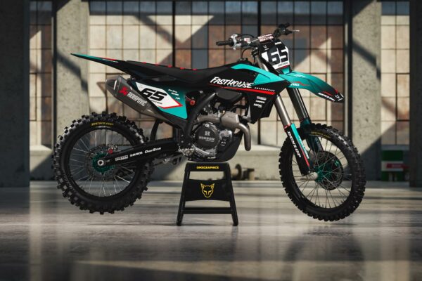 Kit déco motocross GasGas - Reckless - Bleu Promo