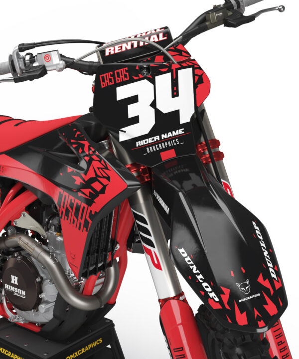 Kit déco motocross GasGas - Smash - Rouge 2