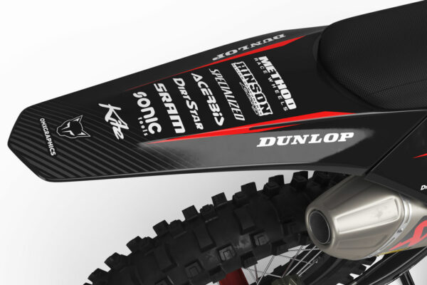 Kit déco motocross GasGas - Throttle - Rouge 3