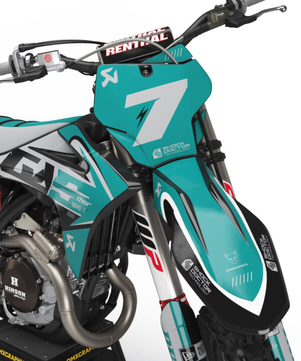 Kit déco motocross GasGas - Thunder - Bleu 2
