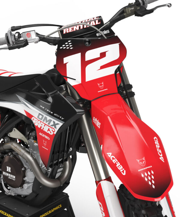 Kit déco motocross GasGas - Vendetta - Rouge 2