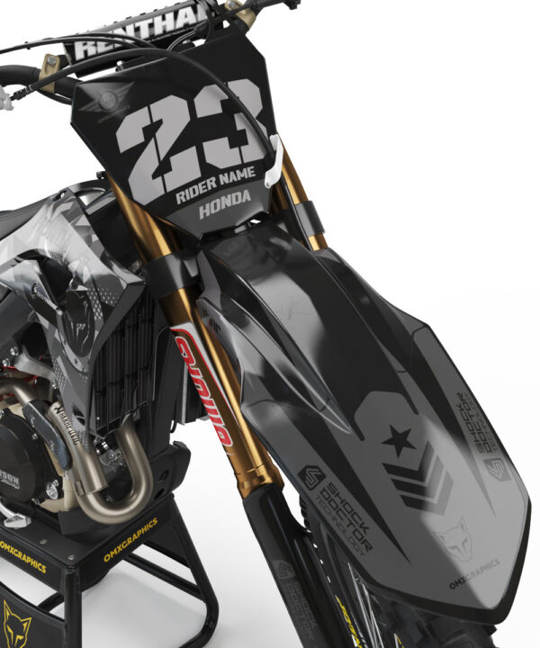 Kit déco motocross Honda - Army - Gris 2