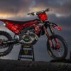 Kit déco motocross Honda - BATTALION - Rouge Promo