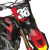 Kit déco motocross Honda - BLAST - Noir Rouge 2