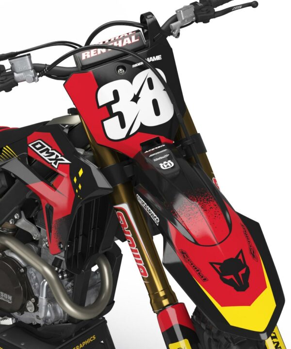 Kit déco motocross Honda - BLAST - Noir Rouge 2