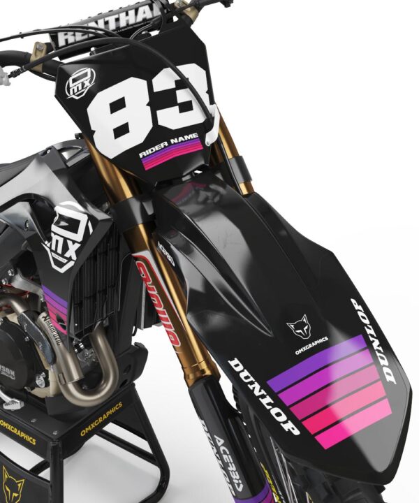 Kit déco motocross Honda - CHARGE - Violet 2