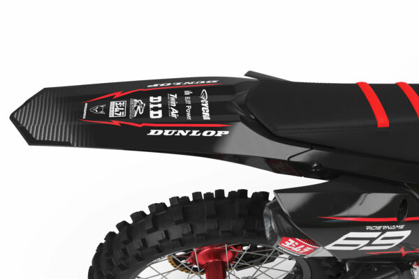 Kit déco motocross Honda - Carbon - Rouge 3