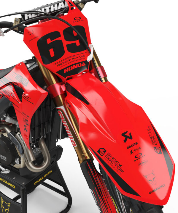 Kit déco motocross Honda - Comet - Rouge 2
