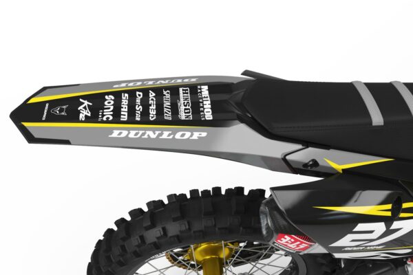 Kit déco motocross Honda - FURY - Noir Gris 3