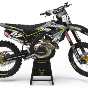 Kit déco motocross Honda - FURY - Noir Gris
