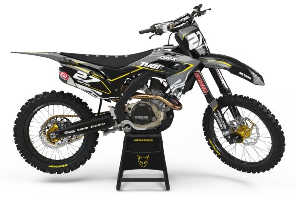Kit déco motocross Honda - FURY - Noir Gris