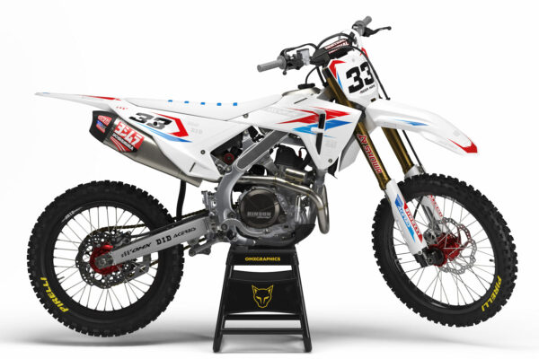 Kit déco motocross Honda - Glitch - Rouge Bleu