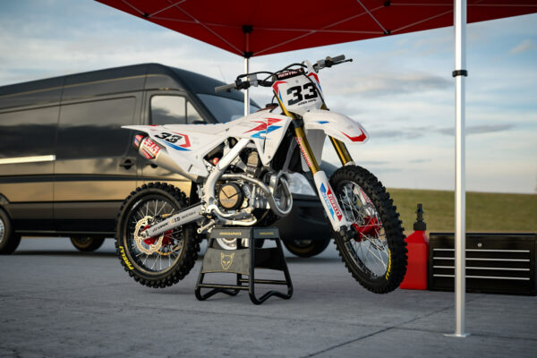 Kit déco motocross Honda - Glitch - Rouge Bleu Promo