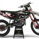 Kit déco motocross Honda - Instinct - Gris Noir