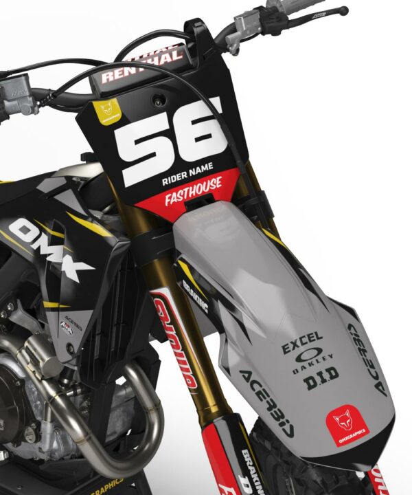 Kit déco motocross Honda - Instinct - Gris Noir 2