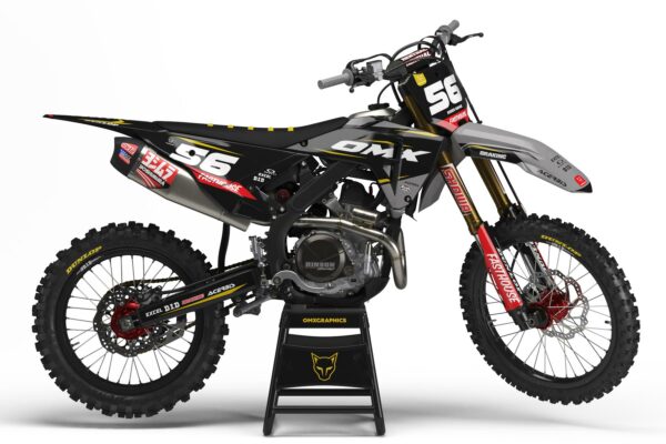 Kit déco motocross Honda - Instinct - Gris Noir