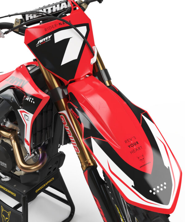 Kit déco motocross Honda - Katana - Rouge 2