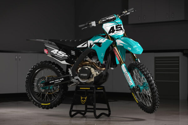 Kit déco motocross Honda - Local - Bleu Promo