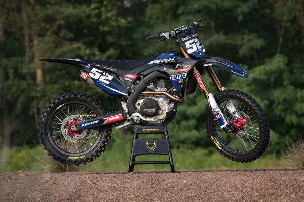 Kit déco motocross Honda - Ominous - Bleu Promo