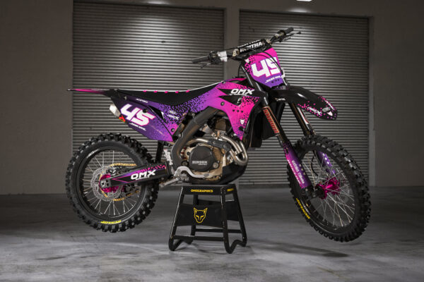 Kit déco motocross Honda - Pixel - Rose Promo