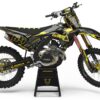 Kit déco motocross Honda - RHYME - Noir Jaune