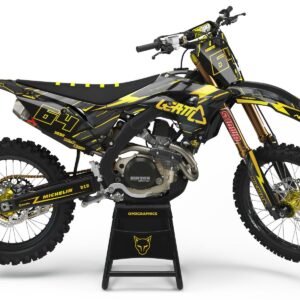 Kit déco motocross Honda - RHYME - Noir Jaune