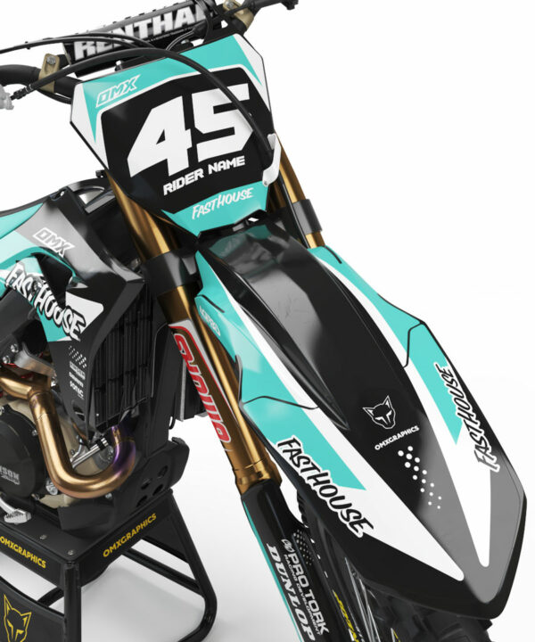 Kit déco motocross Honda - STEALTH - Teal 2