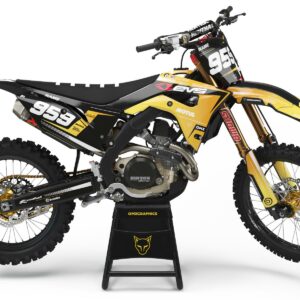Kit déco motocross Honda - SYNDICATE - Jaune