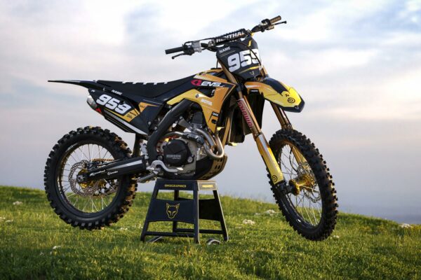 Kit déco motocross Honda - SYNDICATE - Jaune Promo