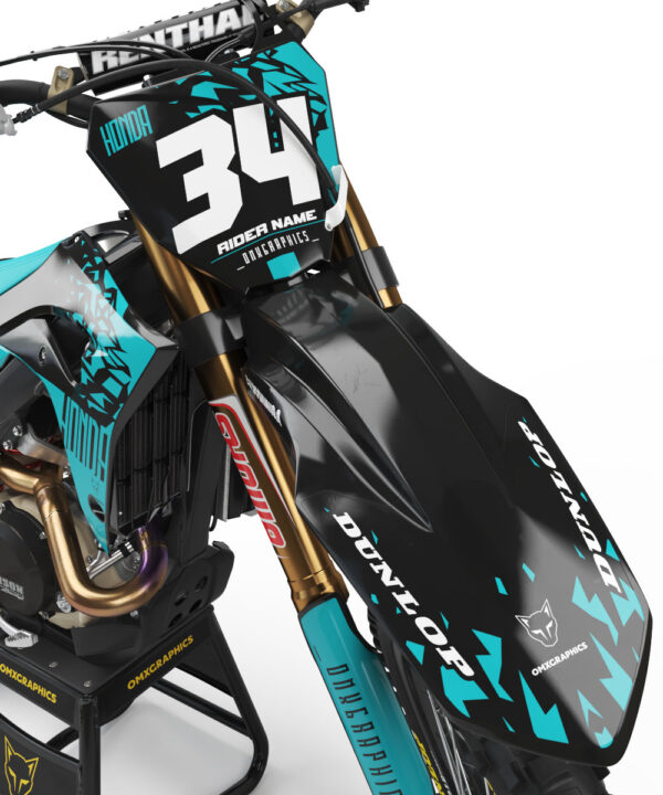Kit déco motocross Honda - Smash - Bleu 2