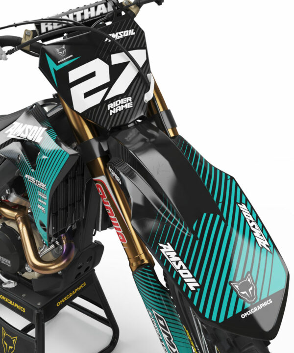 Kit déco motocross Honda - THROTTLE - Teal 2