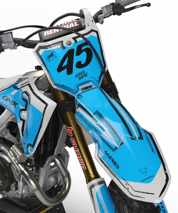 Kit déco motocross Honda - TOON - Gris Bleu 2