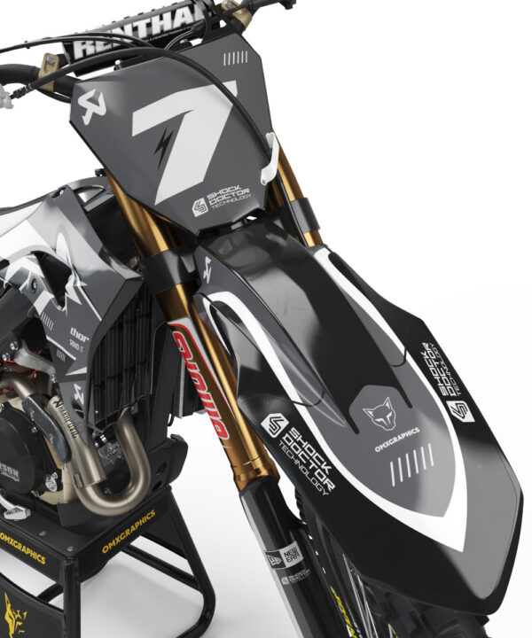 Kit déco motocross Honda - Thunder - Gris 2