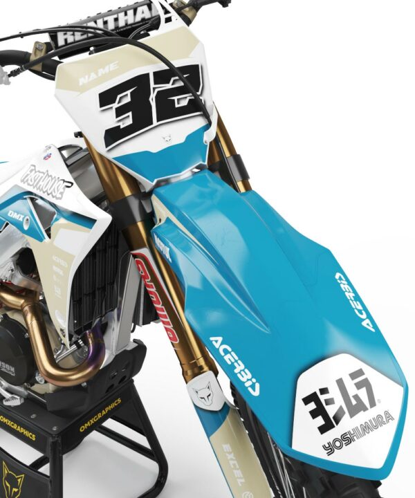 Kit déco motocross Honda - Trace - Bleu 2