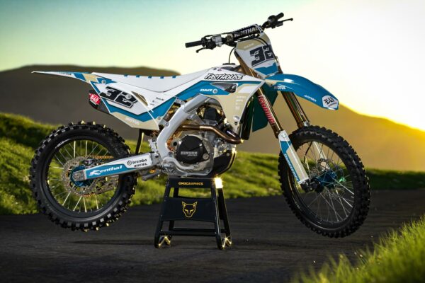 Kit déco motocross Honda - Trace - Bleu Promo