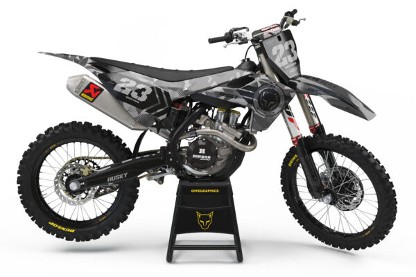 Kit déco motocross Husqvarna - Army - Gris