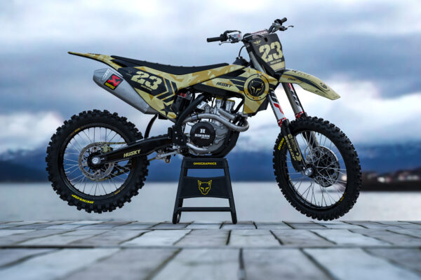 Kit déco motocross Husqvarna - Army - Sand Promo