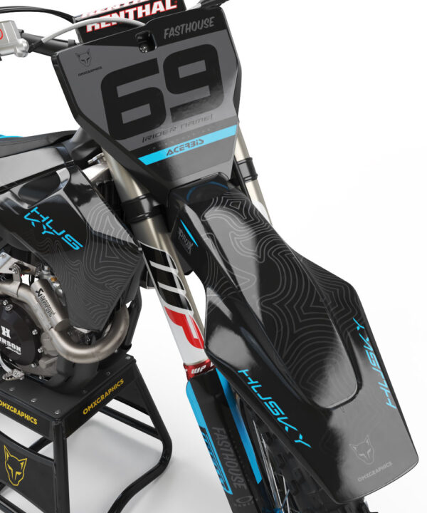 Kit déco motocross Husqvarna - Avenger - Bleu 2