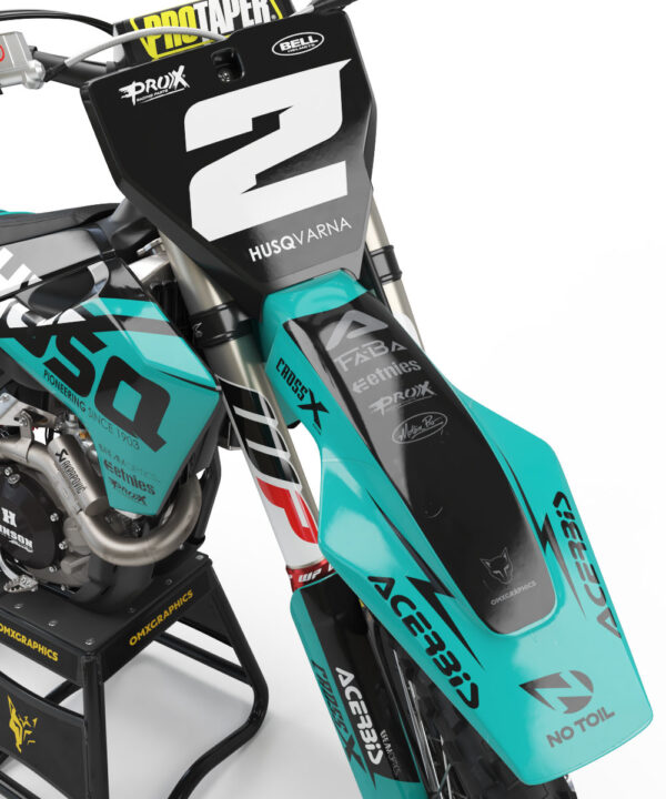 Kit déco motocross Husqvarna - Corsa - Bleu 2