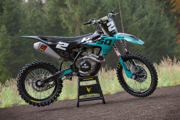 Kit déco motocross Husqvarna - Corsa - Bleu Promo