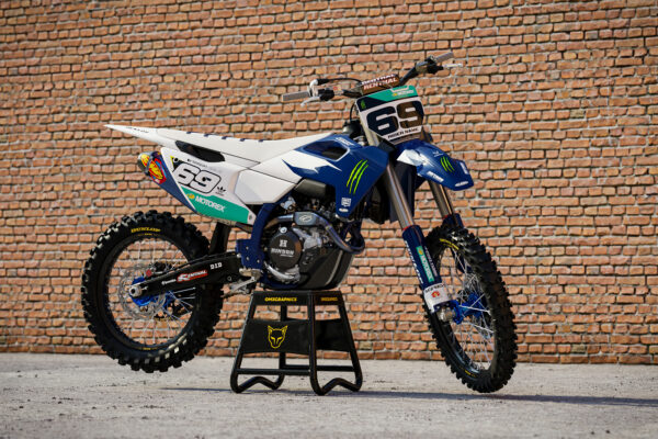 Kit déco motocross Husqvarna - Energy - Bleu Promo